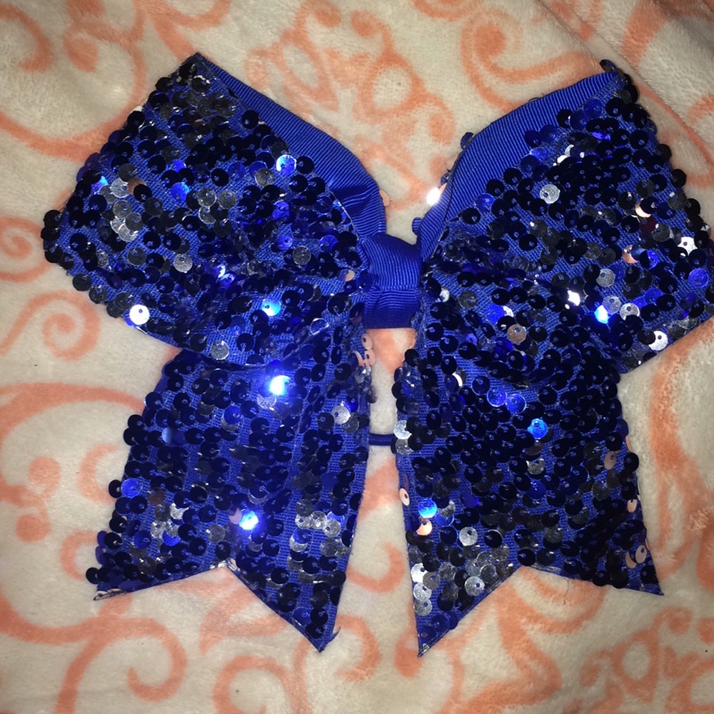 BLUE SPARKLE BOW!